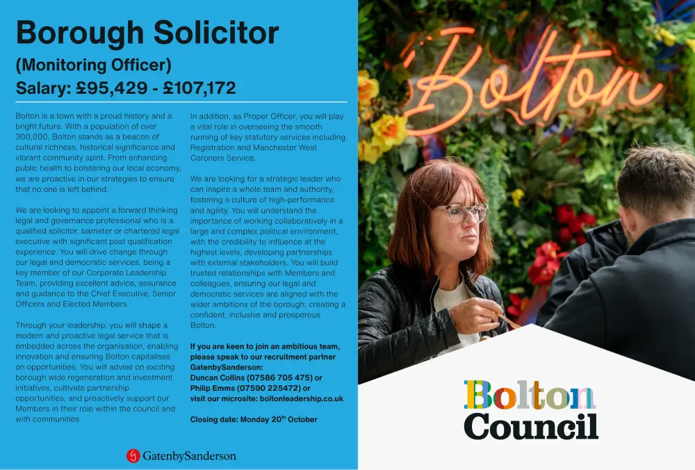 Bolton Council print ad