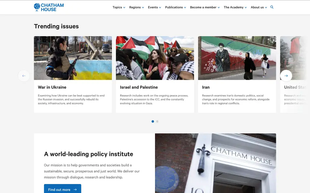 Chatham House website screenshot