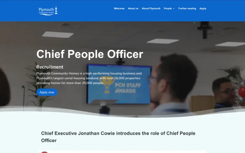 Plymouth Community Homes website