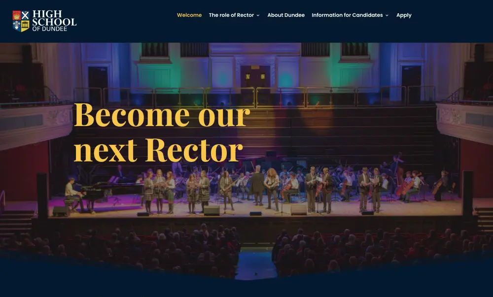 HSD Rector website screenshot